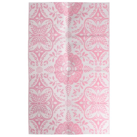 vidaXL Alfombra de exterior PP rosa 190x290 cm