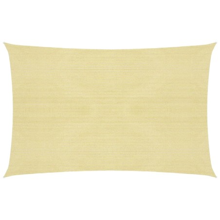 vidaXL Toldo de vela HDPE beige 160 g/m² 2,5x4 m