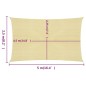 vidaXL Toldo de vela HDPE beige 160 g/m² 2,5x5 m vidaXL Toldo de vela HDPE beige 160 g/m² 2,5x5 m