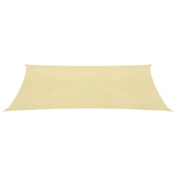 vidaXL Toldo de vela beige HDPE 160 g/m² 3x6 m