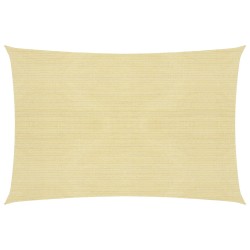 vidaXL Toldo de vela beige HDPE 160 g/m² 6x7 m