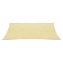 vidaXL Toldo de vela beige HDPE 160 g/m² 6x7 m