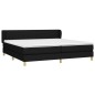 vidaXL Cama box spring con colchón tela negro 200x200 cm vidaXL Cama box spring con colchón tela negro 200x200 cm