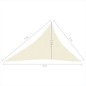 vidaXL Toldo de vela crema HDPE 160 g/m² 3x4x5 m vidaXL Toldo de vela crema HDPE 160 g/m² 3x4x5 m
