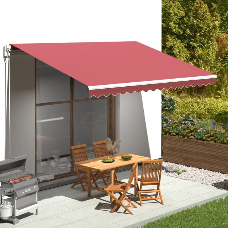 vidaXL Tela de repuesto para toldo rojo burdeos 4,5x3,5 m vidaXL Tela de repuesto para toldo rojo burdeos 4,5x3,5 m