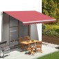 vidaXL Tela de repuesto para toldo rojo burdeos 4,5x3,5 m vidaXL Tela de repuesto para toldo rojo burdeos 4,5x3,5 m