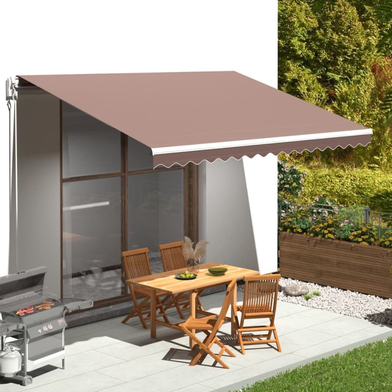 vidaXL Tela de repuesto para toldo marrón 4,5x3 m vidaXL Tela de repuesto para toldo marrón 4,5x3 m