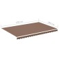 vidaXL Tela de repuesto para toldo marrón 4,5x3 m vidaXL Tela de repuesto para toldo marrón 4,5x3 m