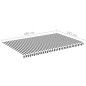 vidaXL Tela de repuesto para toldo gris antracita y blanco 5x3 m