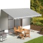 vidaXL Tela de repuesto para toldo gris antracita y blanco 6x3 m vidaXL Tela de repuesto para toldo gris antracita y blanco 6x3 m