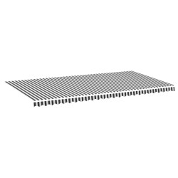 vidaXL Tela de repuesto para toldo gris antracita y blanco 6x3 m