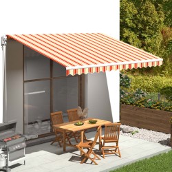 vidaXL Tela de repuesto para toldo amarillo y naranja 4,5x3,5 m