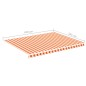 vidaXL Tela de repuesto para toldo amarillo y naranja 4,5x3,5 m vidaXL Tela de repuesto para toldo amarillo y naranja 4,5x3,5 m