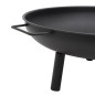vidaXL Brasero de acero 67,5x58x22,5 cm