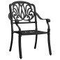 vidaXL Sillas de jardín 2 unidades aluminio fundido negro vidaXL Sillas de jardín 2 unidades aluminio fundido negro