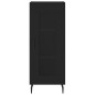 vidaXL Aparador de madera contrachapada negro 34,5x34x180 cm