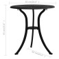 vidaXL Mesa de jardín aluminio fundido negro 62x62x65 cm vidaXL Mesa de jardín aluminio fundido negro 62x62x65 cm