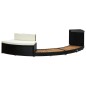 vidaXL Borde bañera hidromasaje ratán sintético y madera maciza acacia vidaXL Borde bañera hidromasaje ratán sintético y madera maciza acacia
