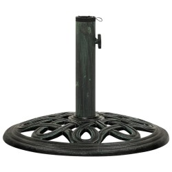vidaXL Base de sombrilla de hierro fundido verde 40x40x32 cm 