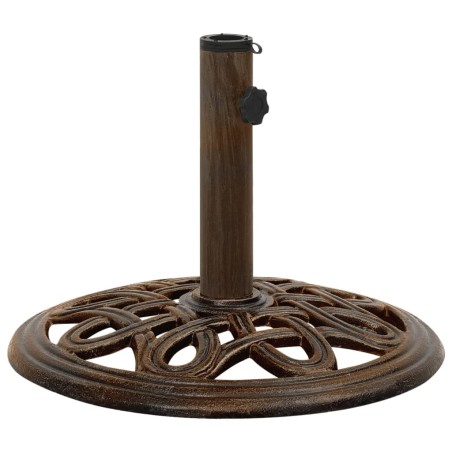 vidaXL Base de sombrilla de hierro fundido bronce 40x40x32 cm 