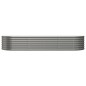 vidaXL Jardinera arriate acero recubrimiento polvo gris 224x80x36 cm