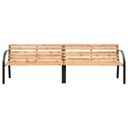 vidaXL Banco doble de jardín madera maciza de abeto 225 cm