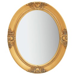 vidaXL Espejo de pared estilo barroco dorado 50x60 cm
