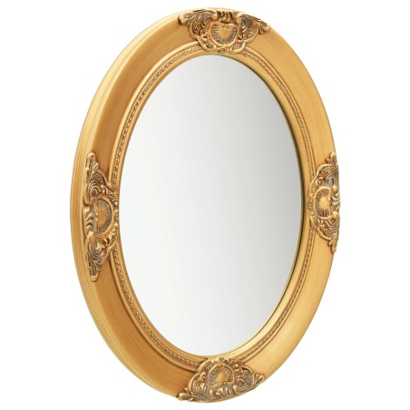 vidaXL Espejo de pared estilo barroco dorado 50x60 cm