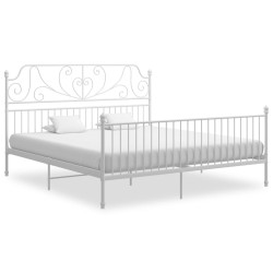 vidaXL Estructura de cama de metal blanca 200x200 cm