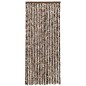 vidaXL Cortina mosquitera de chenilla marrón y blanca 56x185 cm vidaXL Cortina mosquitera de chenilla marrón y blanca 56x185 cm