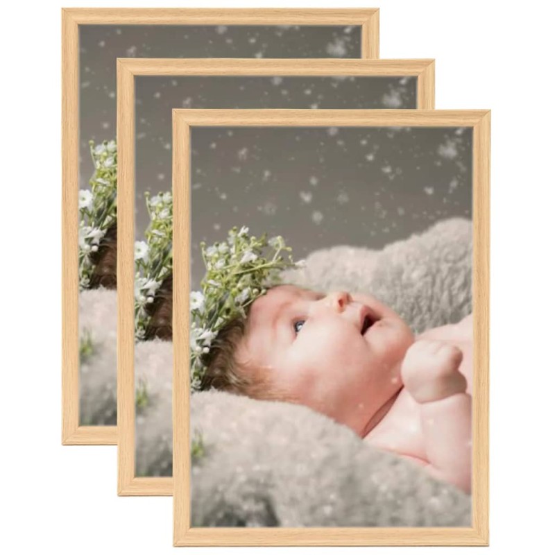 vidaXL Marcos de fotos collage de mesa 3 uds roble claro 10x15 cm vidaXL Marcos de fotos collage de mesa 3 uds roble claro 10x15 cm