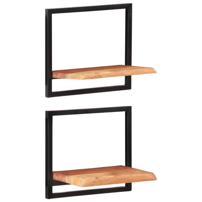 vidaXL Estantes de pared 2 unidades madera maciza acacia 40x24x35 cm vidaXL Estantes de pared 2 unidades madera maciza acacia 40x24x35 cm