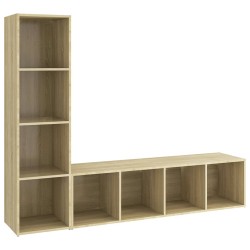 vidaXL Muebles de salón 2 piezas madera ingeniería roble Sonoma