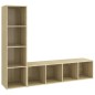 vidaXL Muebles de salón 2 piezas madera ingeniería roble Sonoma