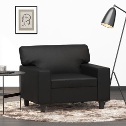 vidaXL Sillón cuero sintético negro 60 cm