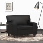 vidaXL Sillón cuero sintético negro 60 cm vidaXL Sillón cuero sintético negro 60 cm