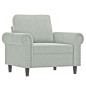 vidaXL Sillón de terciopelo gris claro 60 cm vidaXL Sillón de terciopelo gris claro 60 cm