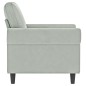 vidaXL Sillón de terciopelo gris claro 60 cm vidaXL Sillón de terciopelo gris claro 60 cm