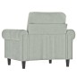vidaXL Sillón de terciopelo gris claro 60 cm vidaXL Sillón de terciopelo gris claro 60 cm