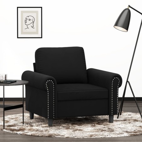 vidaXL Sillón de terciopelo negro 60 cm