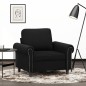 vidaXL Sillón de terciopelo negro 60 cm vidaXL Sillón de terciopelo negro 60 cm