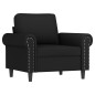 vidaXL Sillón de terciopelo negro 60 cm vidaXL Sillón de terciopelo negro 60 cm