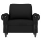 vidaXL Sillón de terciopelo negro 60 cm vidaXL Sillón de terciopelo negro 60 cm
