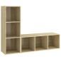vidaXL Muebles de salón 2 piezas madera de ingeniería roble Sonoma