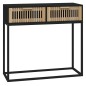 vidaXL Mesa consola hierro y madera contrachapada negro 80x30x75 cm vidaXL Mesa consola hierro y madera contrachapada negro 80x30x75 cm