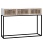 vidaXL Mesa consola hierro y madera contrachapada blanco 105x30x75 cm vidaXL Mesa consola hierro y madera contrachapada blanco 105x30x75 cm