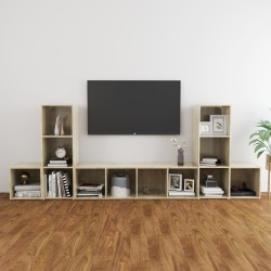 vidaXL Muebles de salón 5 piezas madera ingeniería roble Sonoma
