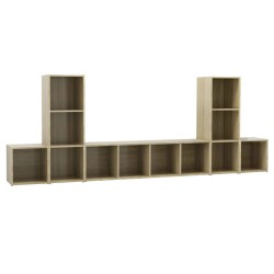 vidaXL Muebles de salón 5 piezas madera ingeniería roble Sonoma