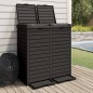 vidaXL Cubo de basura de exterior polipropileno negro 78x41x86 cm vidaXL Cubo de basura de exterior polipropileno negro 78x41x86 cm