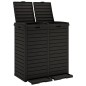 vidaXL Cubo de basura de exterior polipropileno negro 78x41x86 cm vidaXL Cubo de basura de exterior polipropileno negro 78x41x86 cm